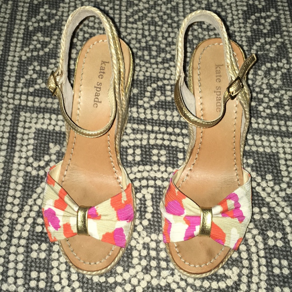 Kate Spade Floral Wedges